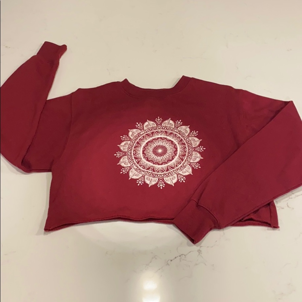 long sleeve crop top